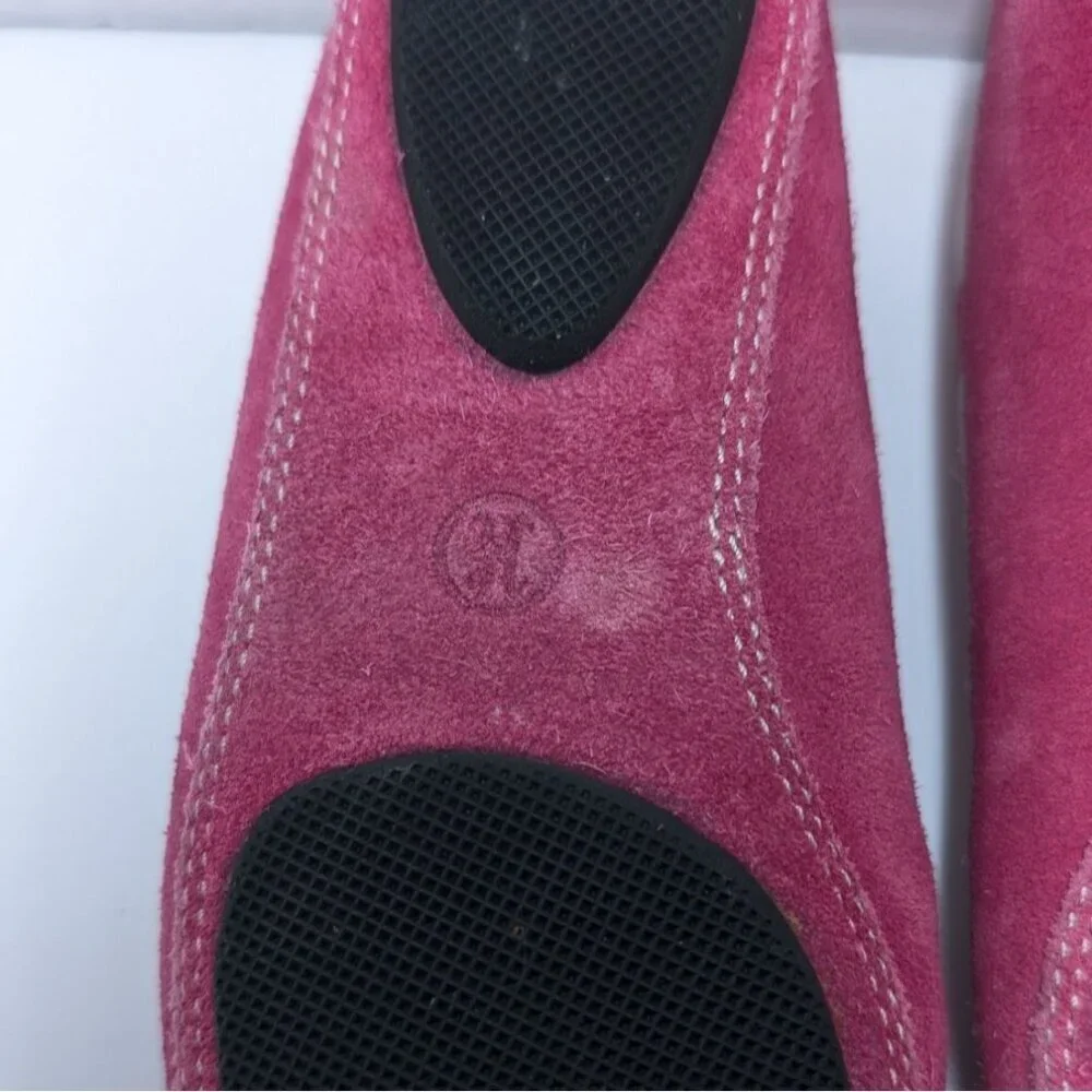 Cole‎ Haan Suede Moccasins Girls Size 10 Faux Shearling Slippers Pink